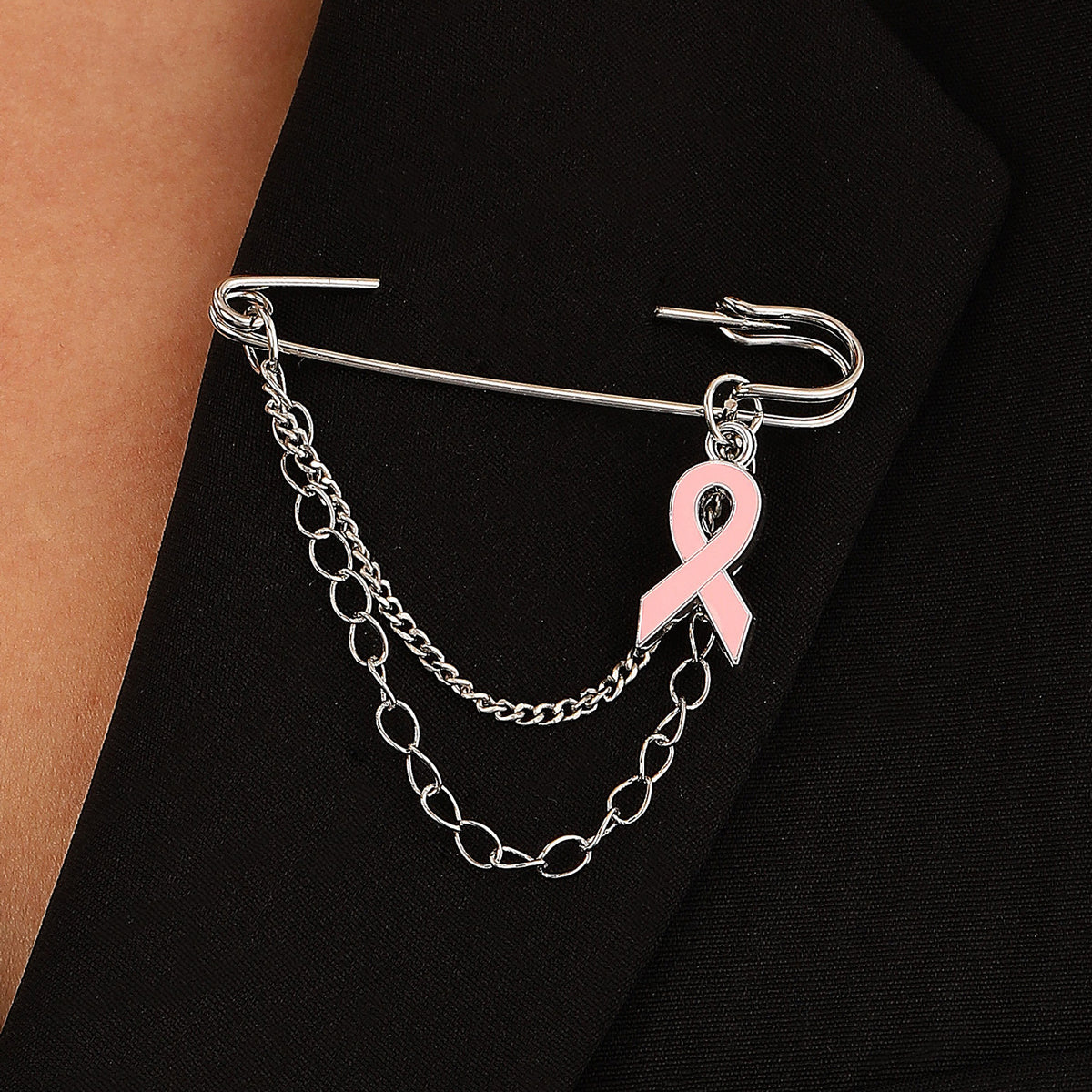 Foreign trade hot-selling ribbon brooch jewelry fashion diamond red ribbon brooch brooch activities commemorative clothing wholesale