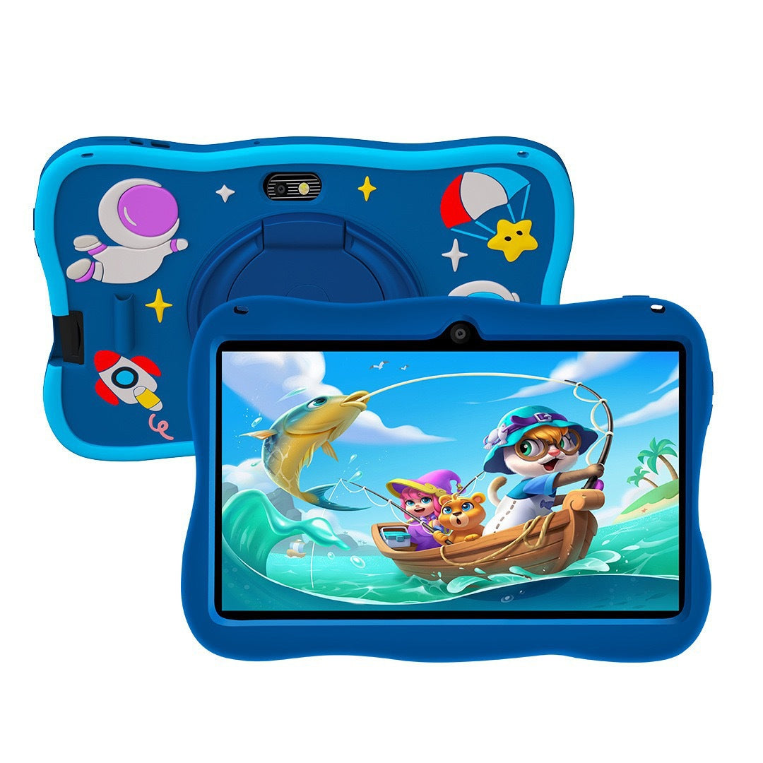 7inch Children's Tablet Learning Entertainment Anti-Fall Protection Cartoon Portable Love Doll Tab Cross-Border Direct Supply