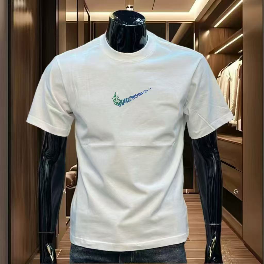 Foreign Trade Wholesale Heavy Cotton Short-sleeved T-shirt Men's Summer New High-end Trendy Brand Loose Crewneck Trendy T-shirt