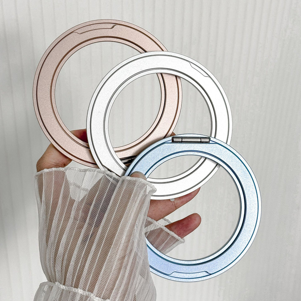 Tablet Stand with 360-Degree Rotation, Adhesive-Backed, All-Metal Desktop Lazy Stand, iPad Tablet Ring Holder