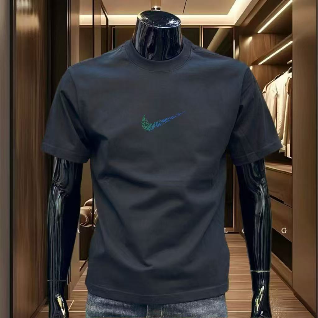 Foreign Trade Wholesale Heavy Cotton Short-sleeved T-shirt Men's Summer New High-end Trendy Brand Loose Crewneck Trendy T-shirt