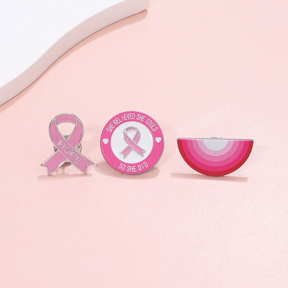 Foreign trade hot-selling ribbon brooch jewelry fashion diamond red ribbon brooch brooch activities commemorative clothing wholesale