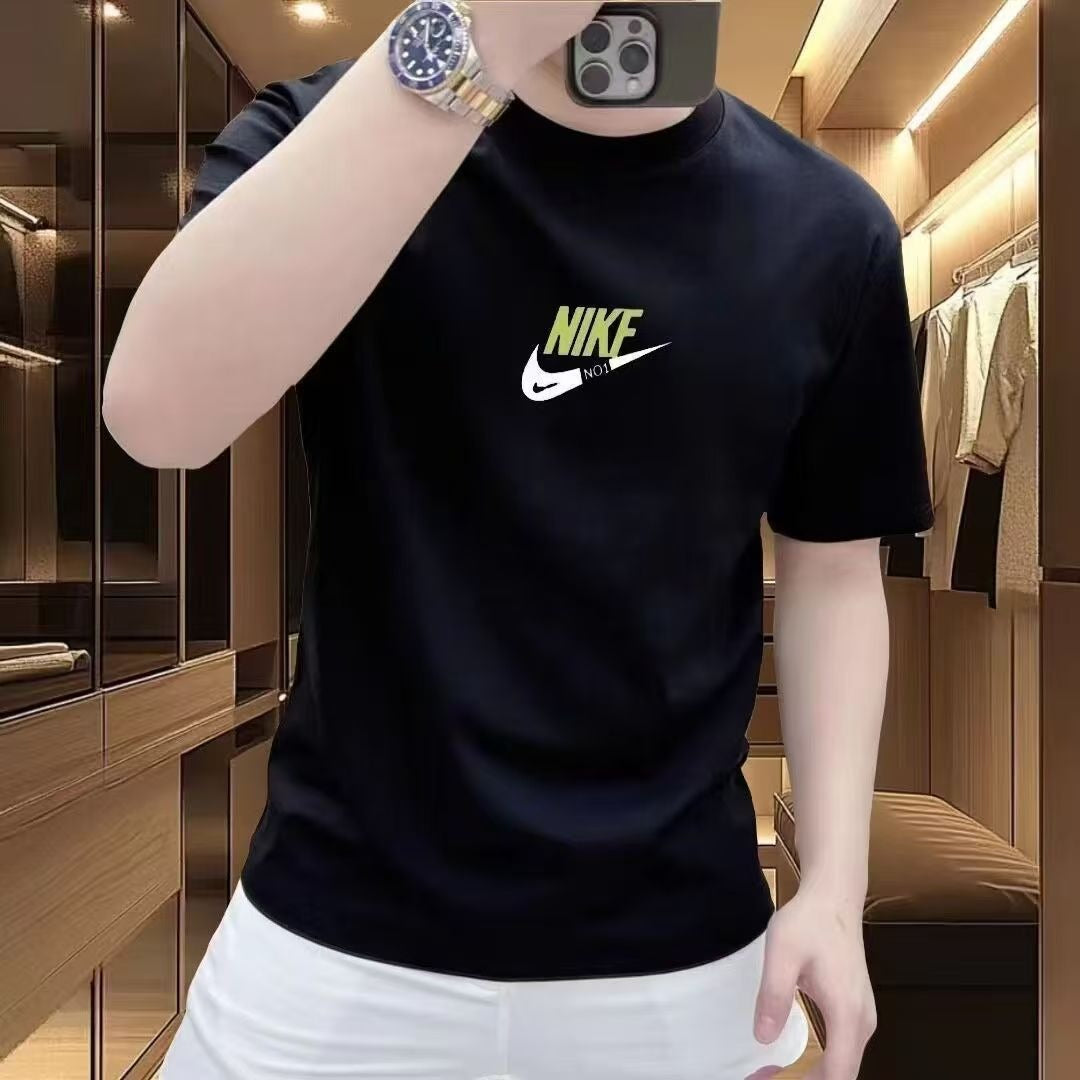 Foreign Trade Wholesale Heavy Cotton Short-sleeved T-shirt Men's Summer New High-end Trendy Brand Loose Crewneck Trendy T-shirt