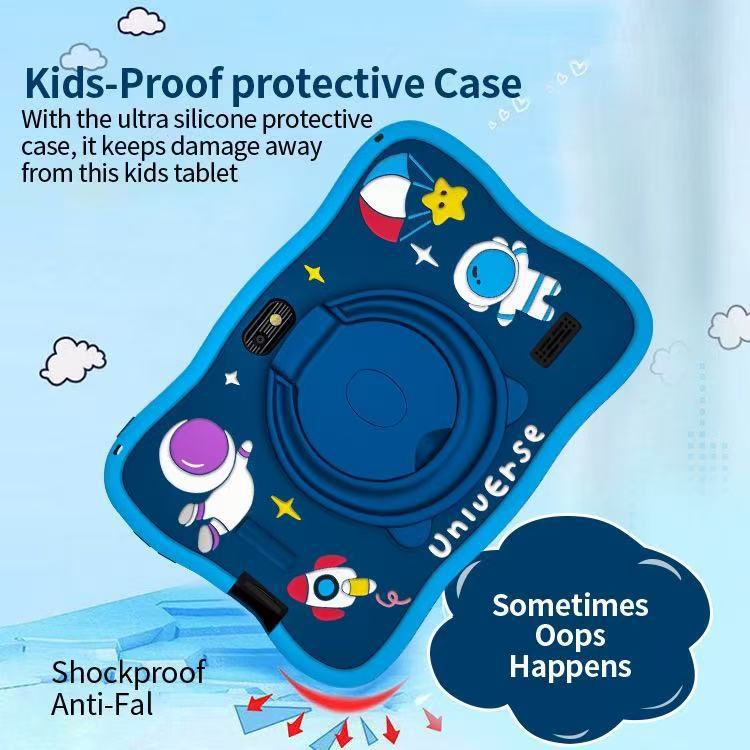 7inch Children's Tablet Learning Entertainment Anti-Fall Protection Cartoon Portable Love Doll Tab Cross-Border Direct Supply