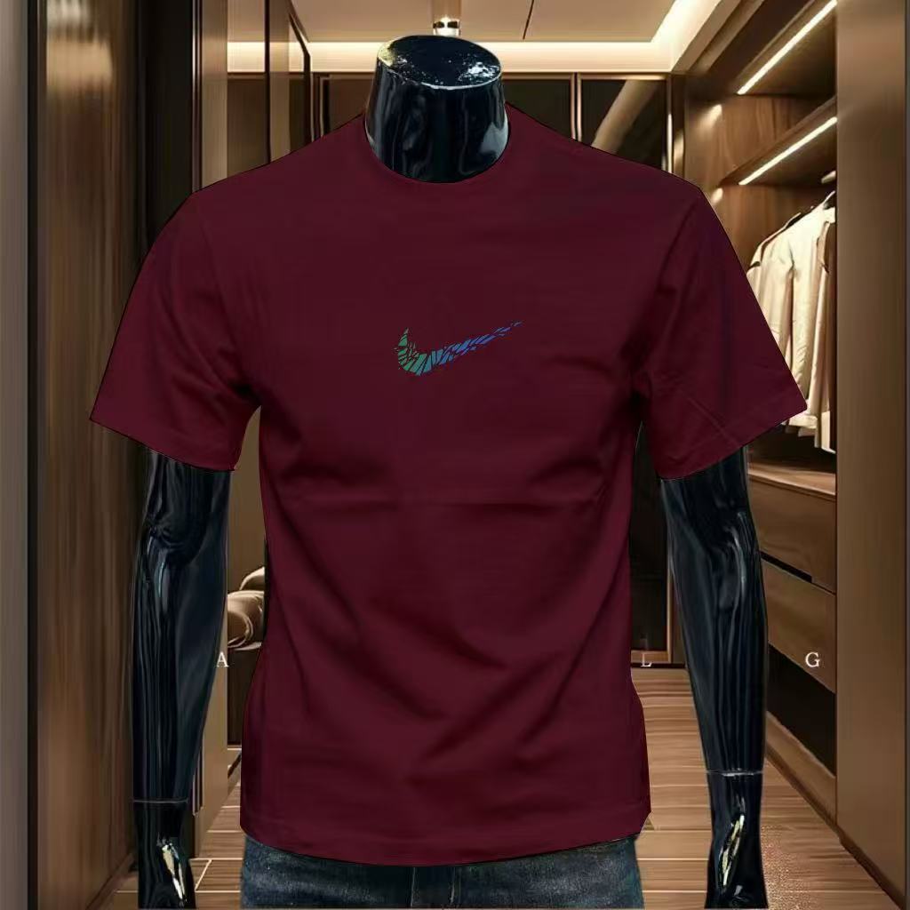 Foreign Trade Wholesale Heavy Cotton Short-sleeved T-shirt Men's Summer New High-end Trendy Brand Loose Crewneck Trendy T-shirt