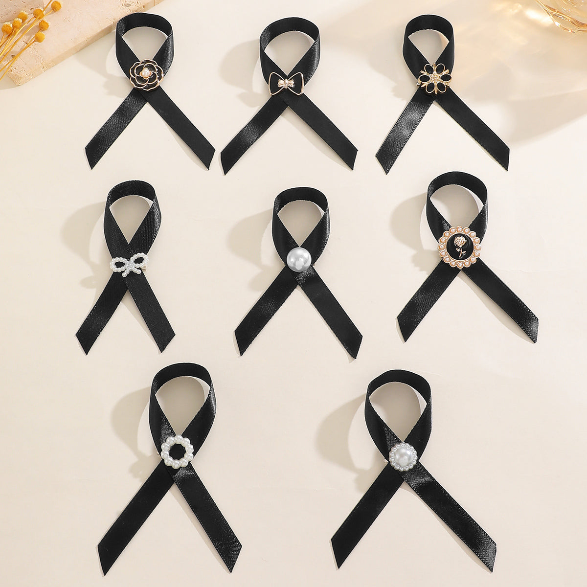 Foreign trade hot-selling ribbon brooch jewelry fashion diamond red ribbon brooch brooch activities commemorative clothing wholesale